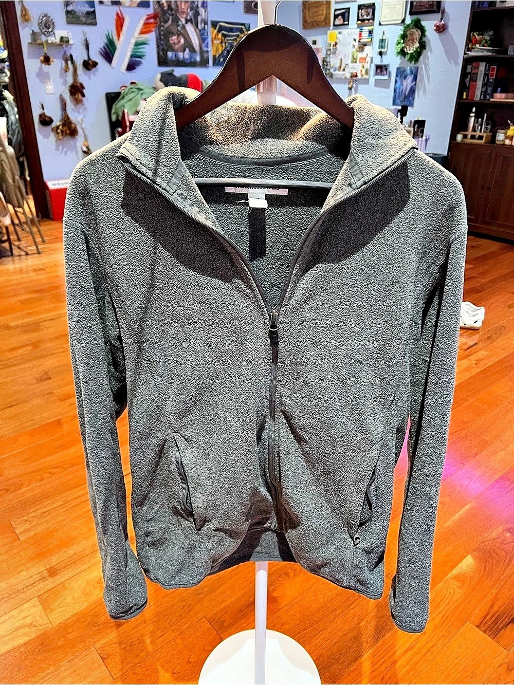Amazon Essentials Full-Zip Polar Fleece Jacket Gray Medium